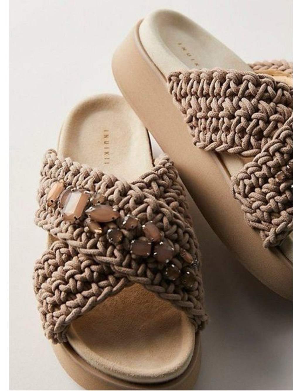 Inuikii Woven Stones Platform Sandals NEW Size 39 EU